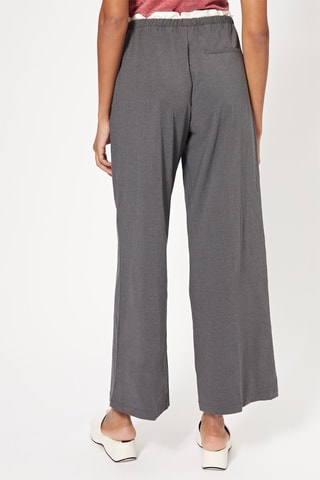 Pantalón wide leg - Gris