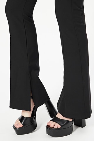 Pantalón flare de tiro alto - Negro