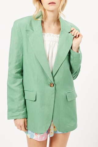 Chaqueta de lino - Verde