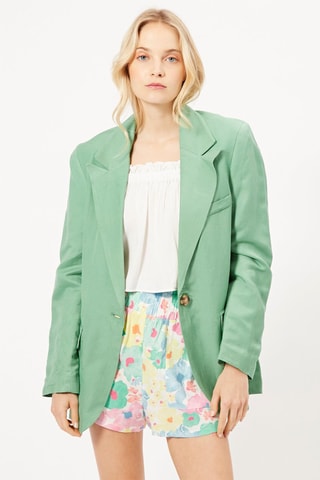 Chaqueta de lino - Verde