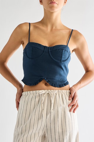 Crop top - Azul marino