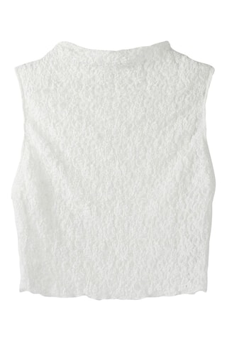 Top de encaje - Blanco