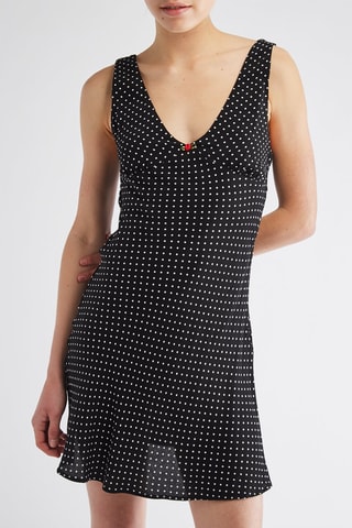 Vestido evasé - Negro