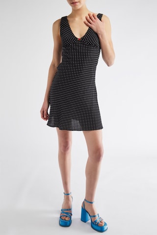 Vestido evasé - Negro