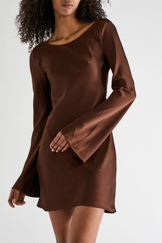 Vestido corto - Marrón