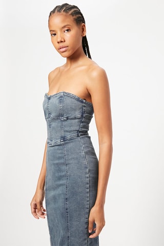 Vestido bustier vaquero - Azul