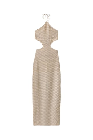 Vestido efecto doble prenda - Beige