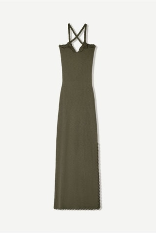 Vestido midi - Caqui