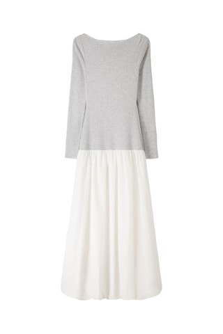 Vestido efecto doble prenda - Gris jaspeado