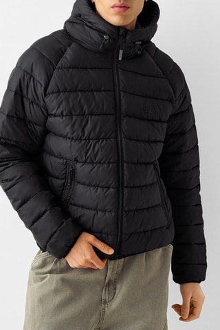Anorak con capucha - Negro