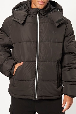 Anorak con capucha - Negro