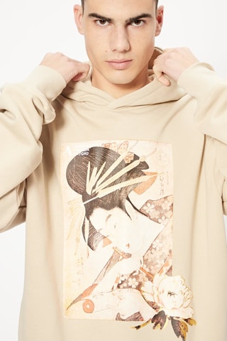 Sudadera con capucha - Beige