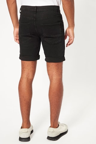 Bermudas vaqueras skinny fit - Negro