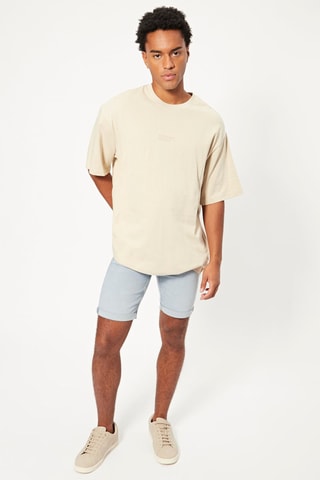 Bermudas vaqueras skinny fit - Azul claro