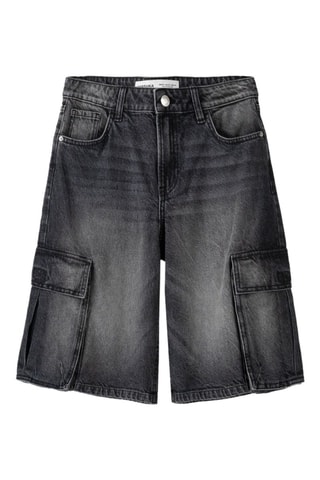 Bermudas vaqueras relaxed - Negro