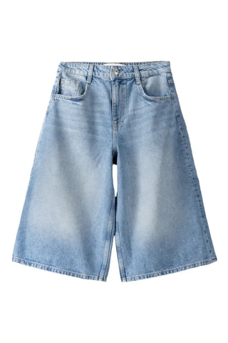 Bermudas vaqueras relaxed fit - Azul claro