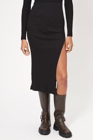Falda midi - Negro