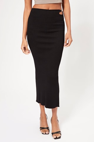 Falda midi - Negro
