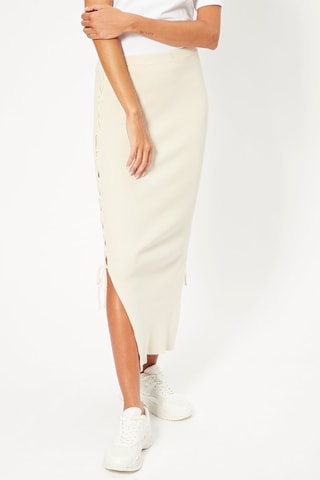 Falda midi - Blanco