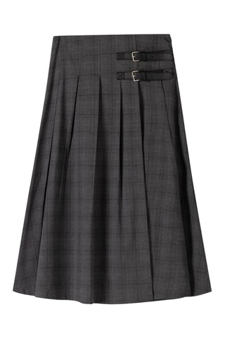 Falda midi - Gris