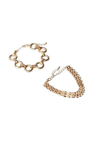2 pulseras - Dorado