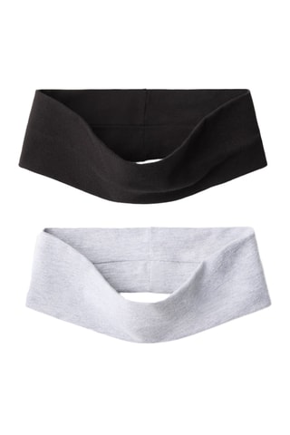 2 cintas para el pelo - Negro y blanco