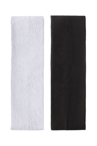 2 cintas para el pelo - Negro y blanco