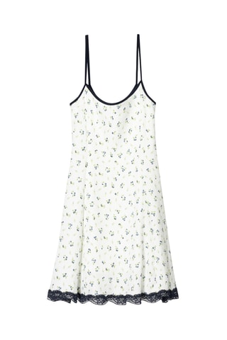 Vestido trapecio - Blanco y negro
