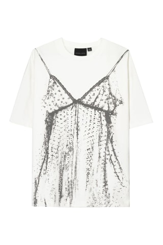 Camiseta - Blanco y gris oscuro