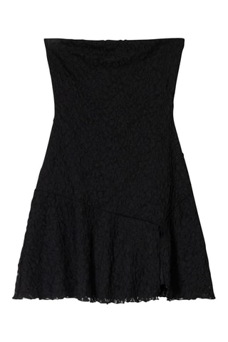 Vestido bustier de encaje - Negro