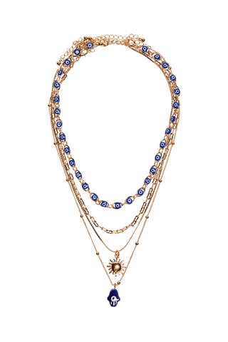 Collar - Dorado y azul