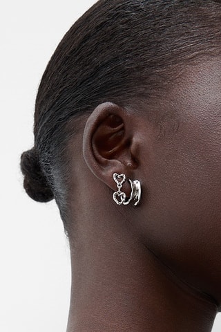 8 pares de pendientes - Plateado