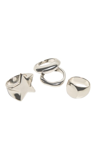 4 anillos - Plateado
