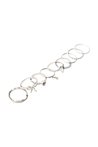 9 anillos - Plateado