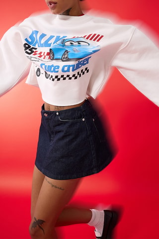 Sudadera corta Sally Carrera Cars - Blanco