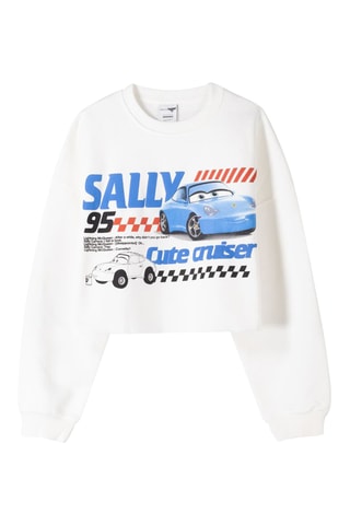 Sudadera corta Sally Carrera Cars - Blanco
