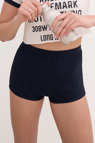 Short de tiro alto - Azul marino