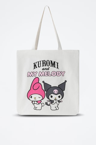Tote bag Kuromi y My Melody Hello Kitty Sanrio - Blanco