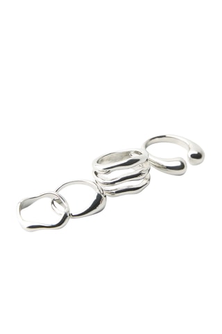 4 anillos - Plateado