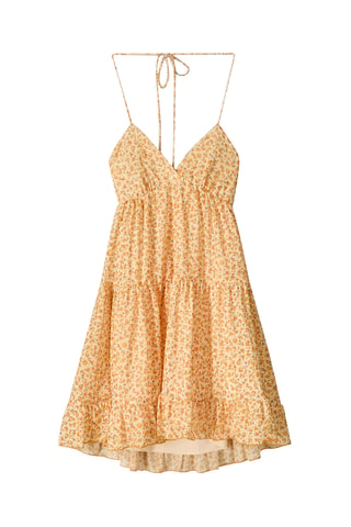 Vestido evasé - Amarillo