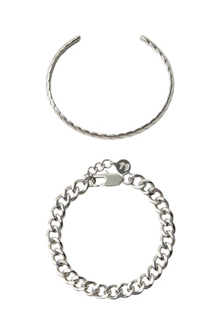 2 pulseras - Plateado