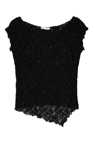 Top de encaje - Negro