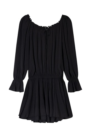 Vestido evasé - Negro
