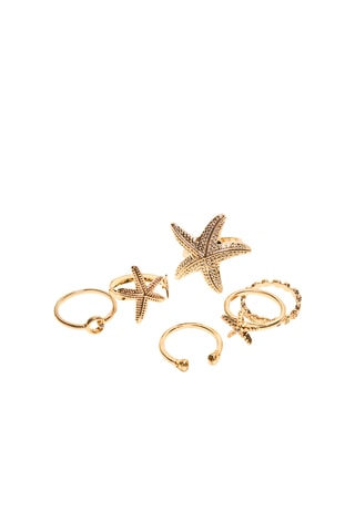 6 anillos - Dorado
