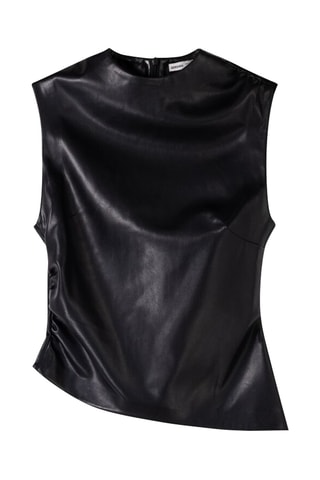 Top drapeado - Negro