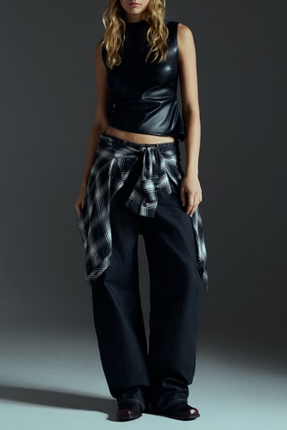 Top drapeado - Negro