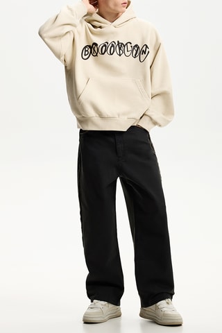 Sudadera con capucha - Beige