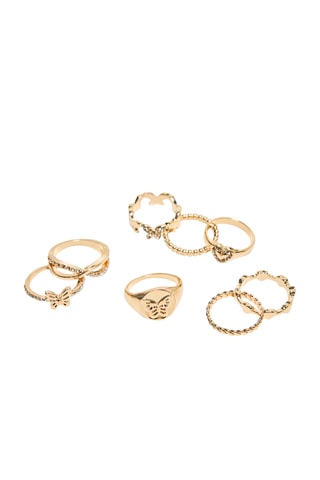 8 anillos - Dorado