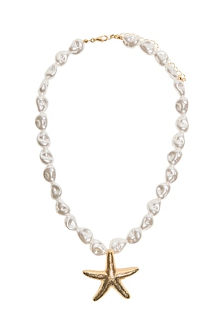 Collar - Blanco y dorado