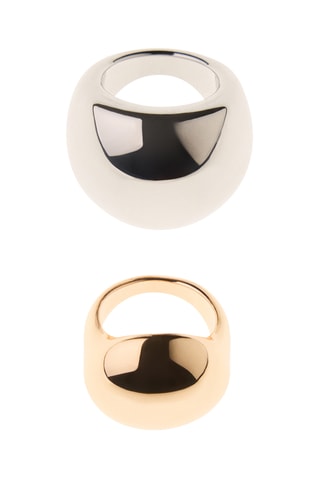2 anillos - Dorado y plateado